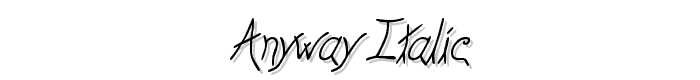 Anyway Italic font